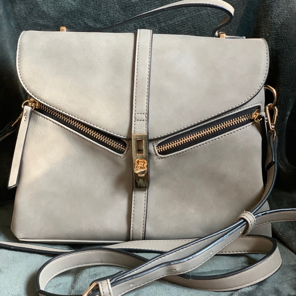 Violet Ray Faux Leather Crossbody Purse